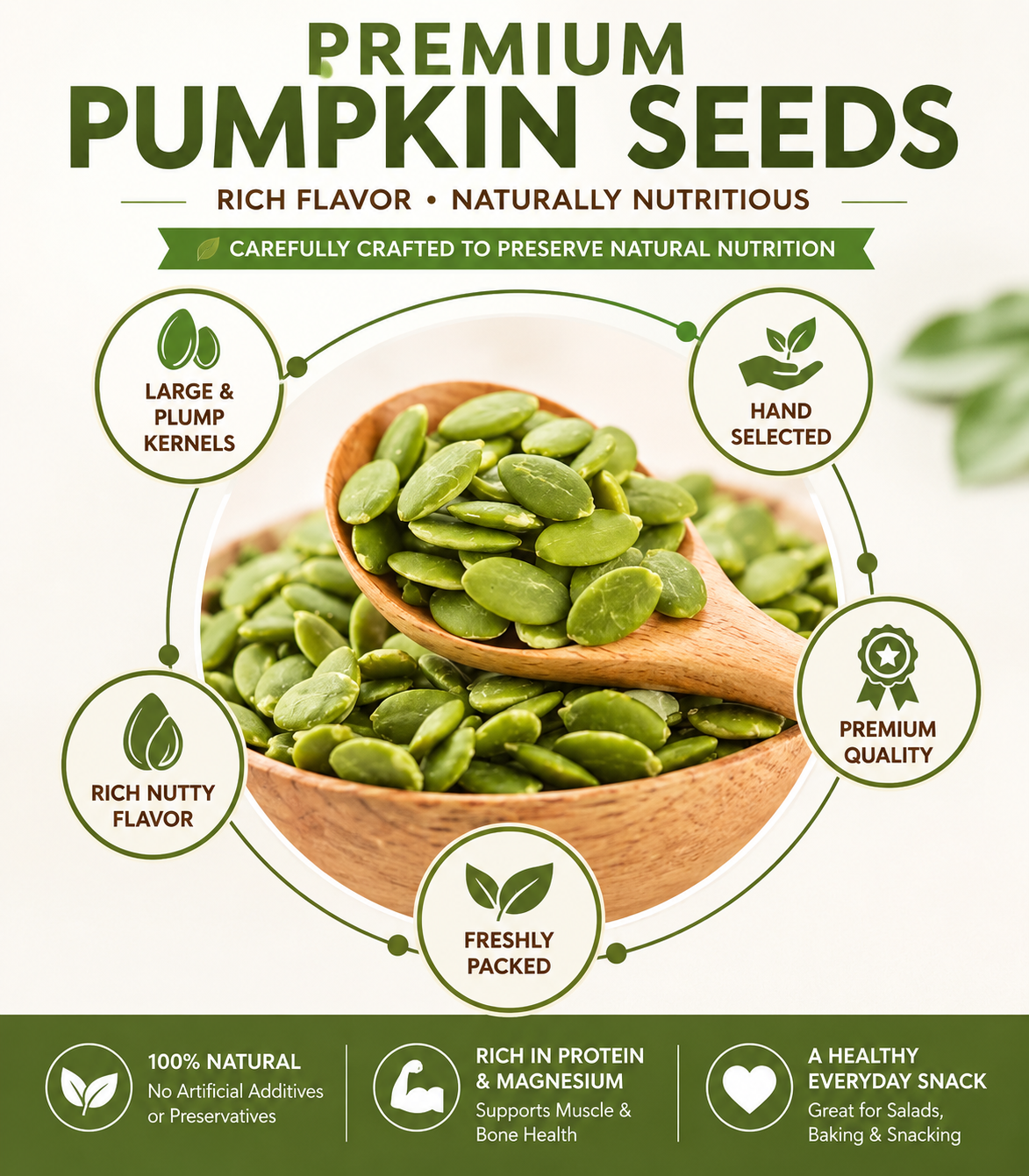 🎃 Premium Roasted Pumpkin Seeds Crunchy, Fresh & Naturally Delicious-$LA