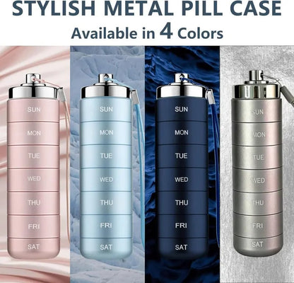 7-Day MetalTravel PillOrganizer-$LA