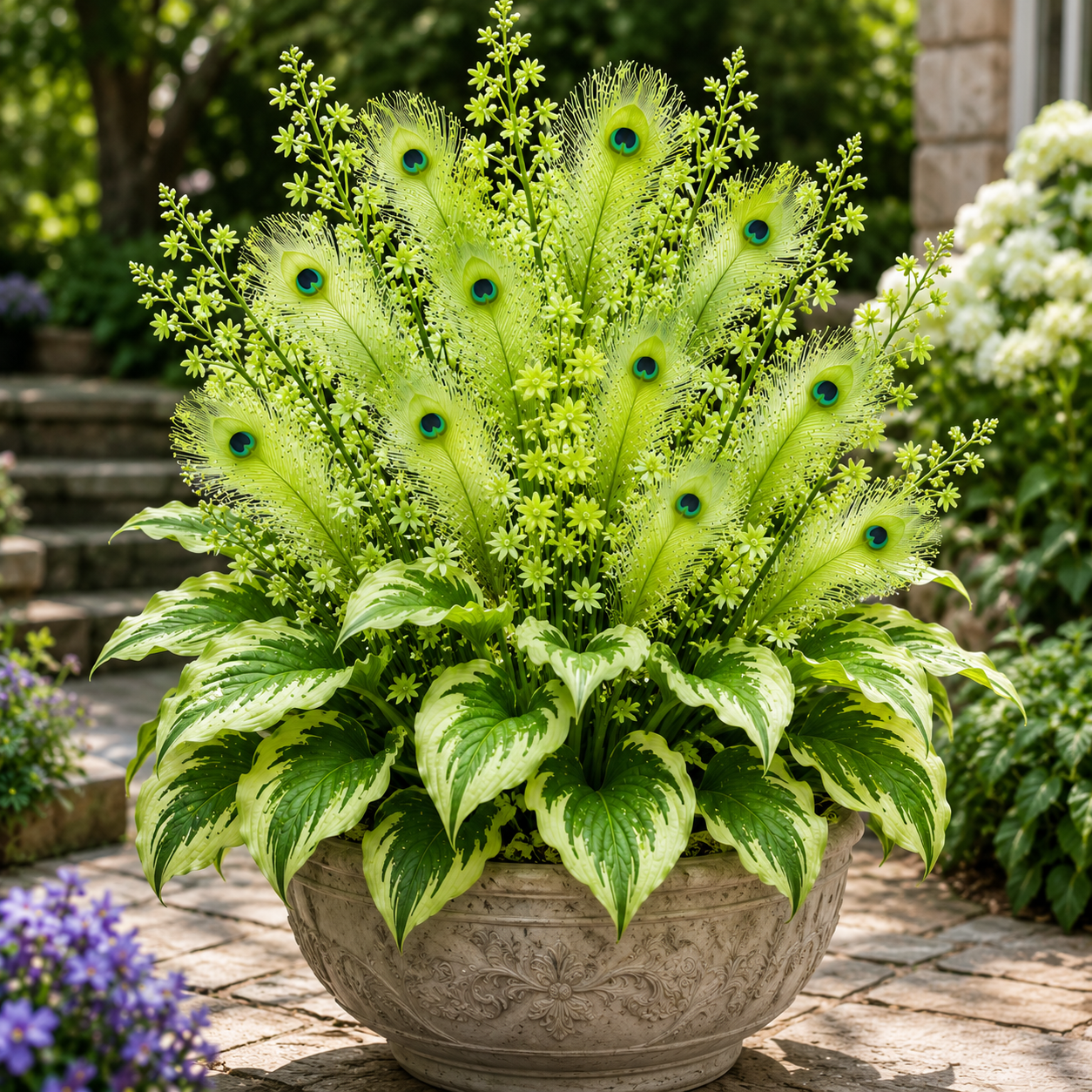 🏠🤗Peacock Flame Hosta Seeds💥 Stunning colors, illuminating any space -$AC