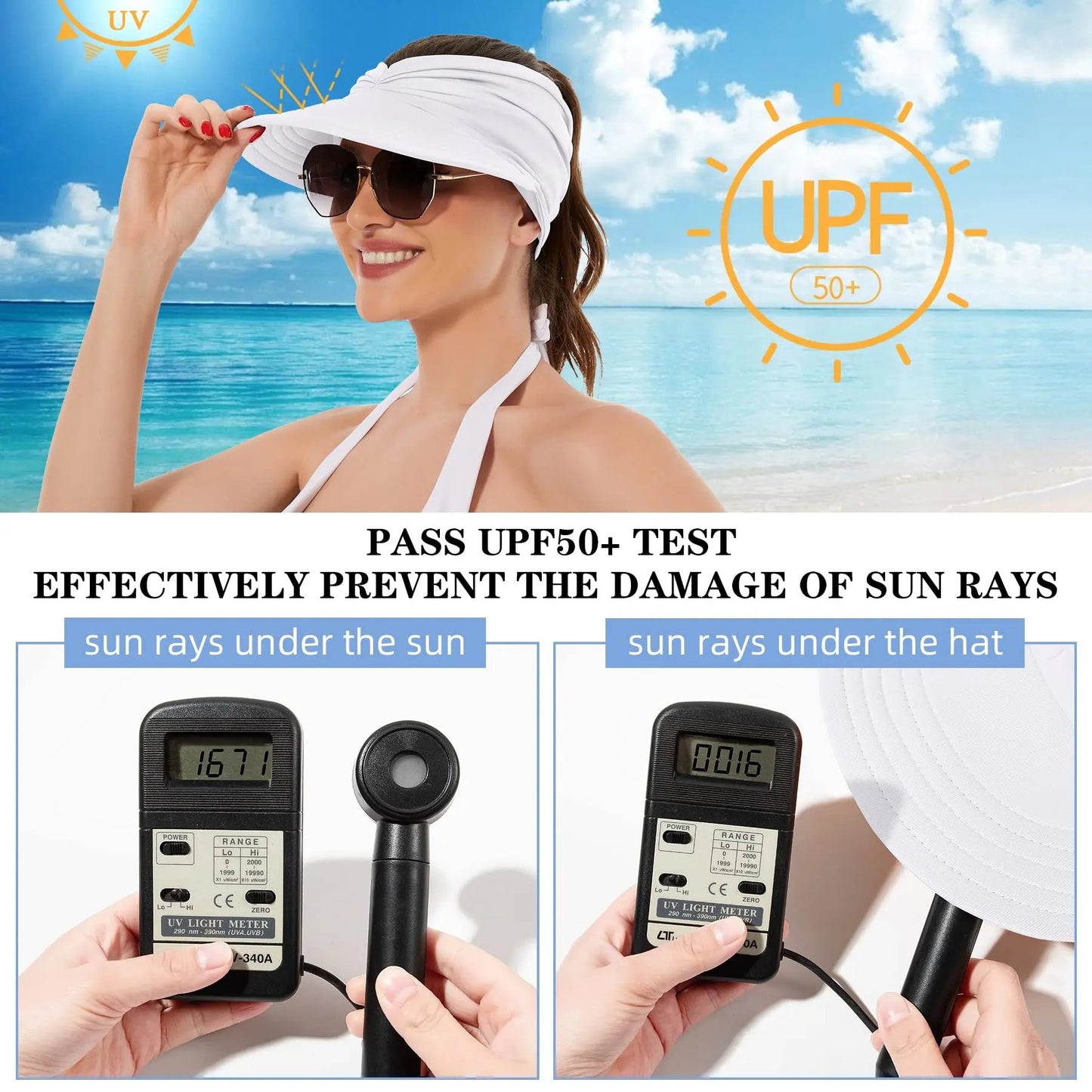 UPF 50+ SunVisor PonytailHat-$LA