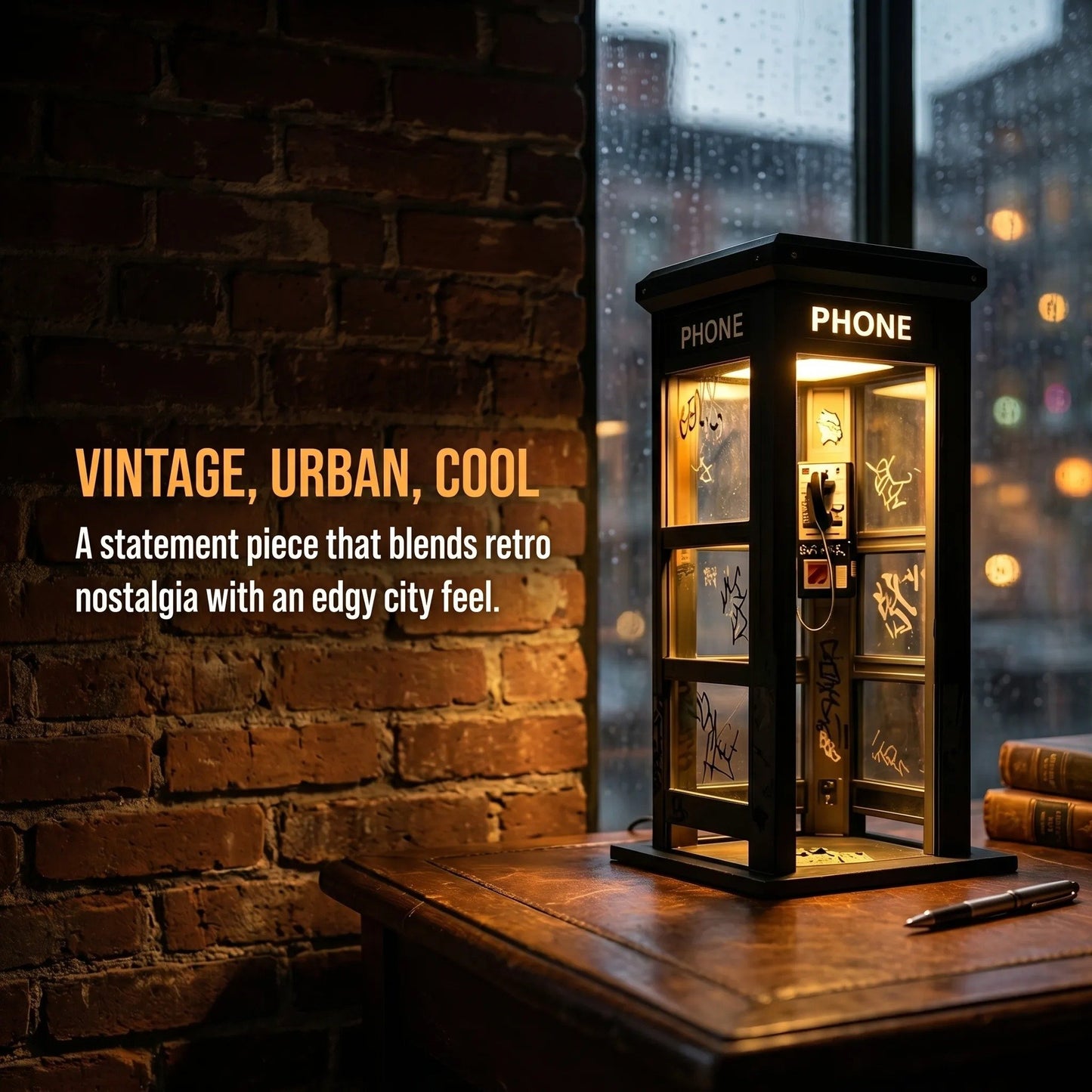 ✨Vintage Phone Booth Ambient Lamp- 🎁Light up Every Cozy Corner💛-$AC