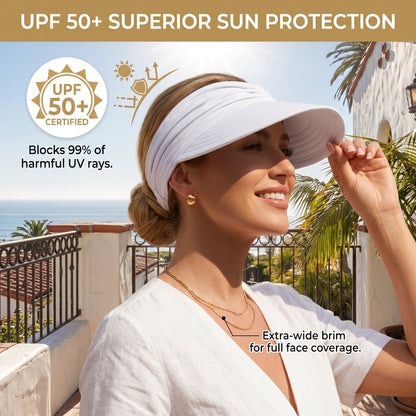 UPF 50+ SunVisor PonytailHat-$LA