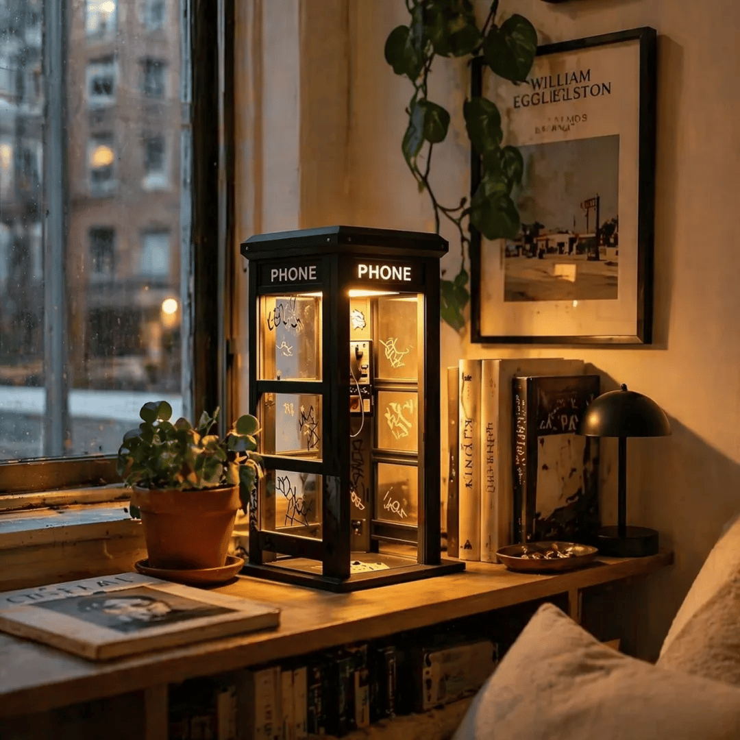 ✨Vintage Phone Booth Ambient Lamp- 🎁Light up Every Cozy Corner💛-$AC