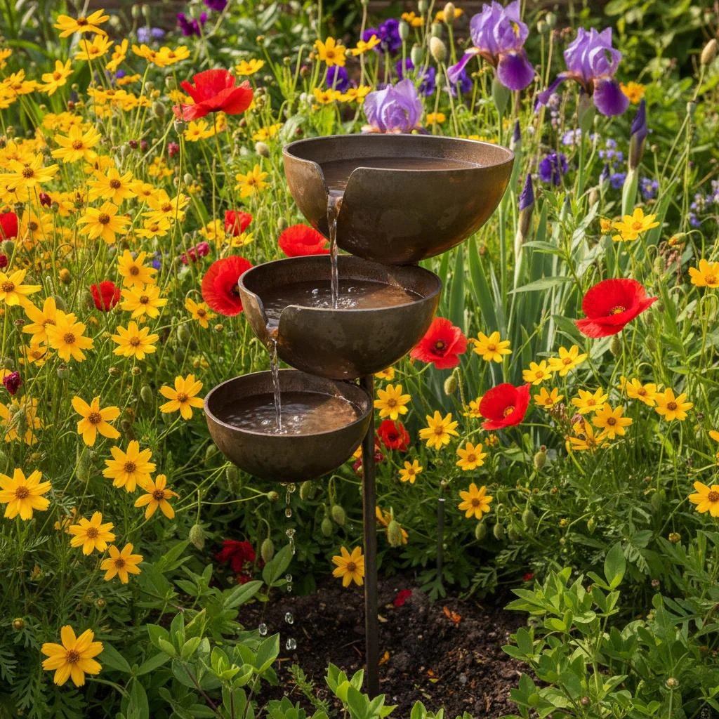 🔥Hot Sale🔥Bring Life Back To Your Garden – Rain Catcher Bird Bath 🌿🐦 -$AC