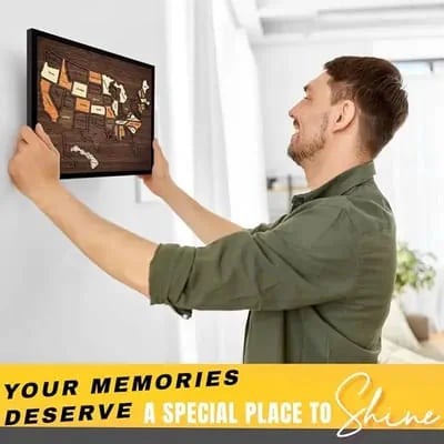 🔥Last Day 49% OFF -🇺🇸 Wooden USA Travel Map Puzzle🧩A Stylish Way to Track Your Journey -$AC