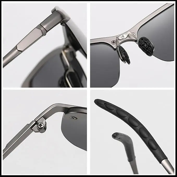 Gildedrust™ HD Polarized Photochromic Sunglasses UV400 Protection | Retro Oversized Square | Unisex 2026 Essential  -WH