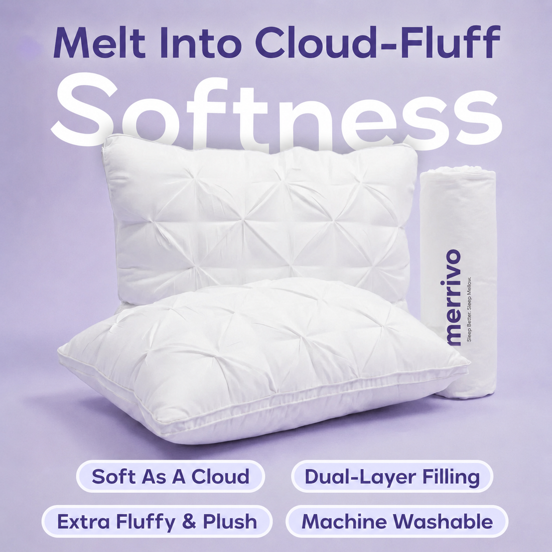 Gildedrust™ DreamPuff Pillow-WH