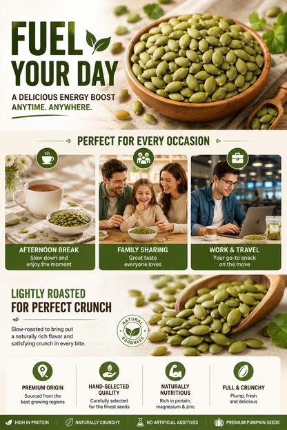 "Premium Roasted Pumpkin Seeds – Crunchy, Healthy, & Perfect for Snacking! 🎃 Limited Time Offer!"-$LX