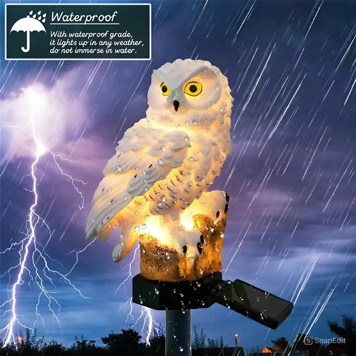 🔥Big Sale – 50% OFF🔥 Waterproof Solar Owl Light – LED Pathway Light for Lawn, Garden & Outdoor Decor-$LX