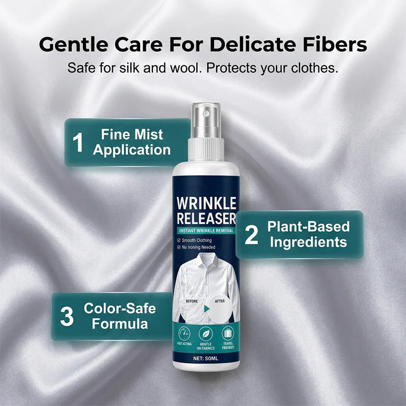 👔✨ Instant wrinkle release – no iron, travel-ready, static-free & fresh.-$LA