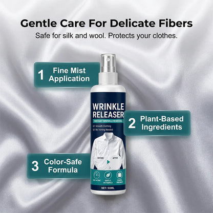👔✨ Instant wrinkle release – no iron, travel-ready, static-free & fresh.-$LA